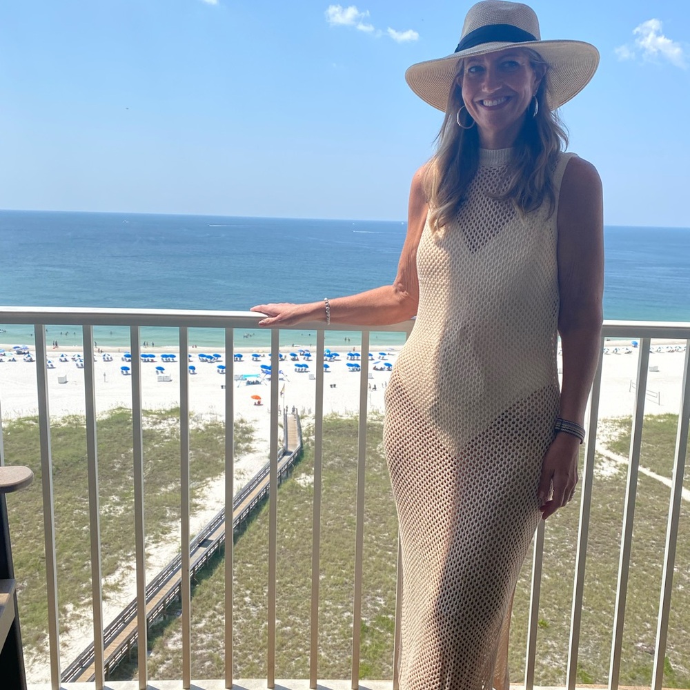 Elegant Cream Beach Dress